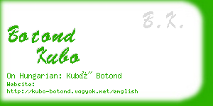 botond kubo business card